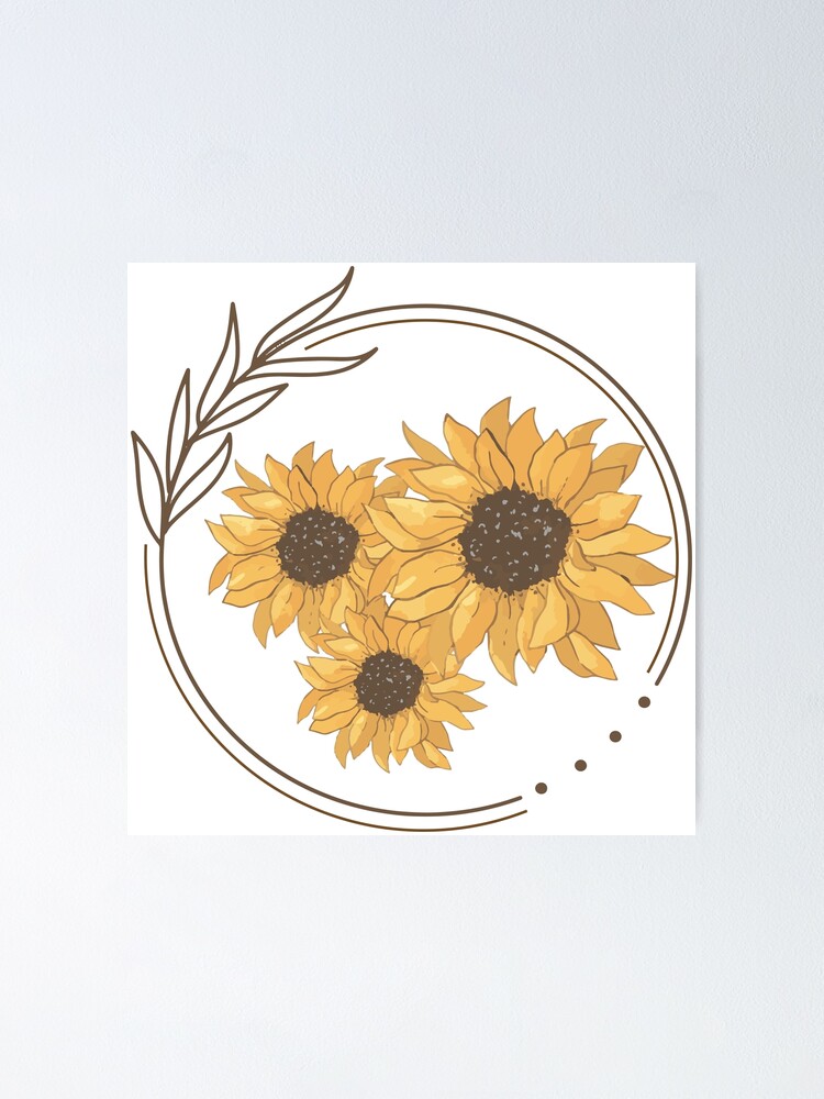 Sunflower tattoo poster for sale by kifayat