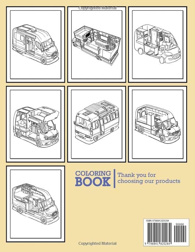 Van life loring pages inside life in camp vans louring pages for all ages to lor release pressure and relaxation cho max books
