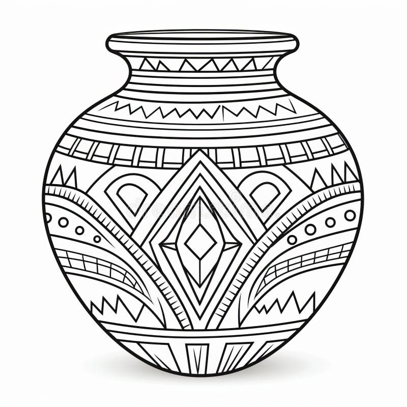 Vase coloring stock illustrations â vase coloring stock illustrations vectors clipart