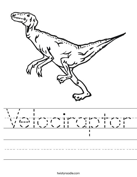 Velociraptor worksheet