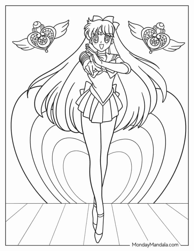 Sailor moon coloring pages free pdf printables
