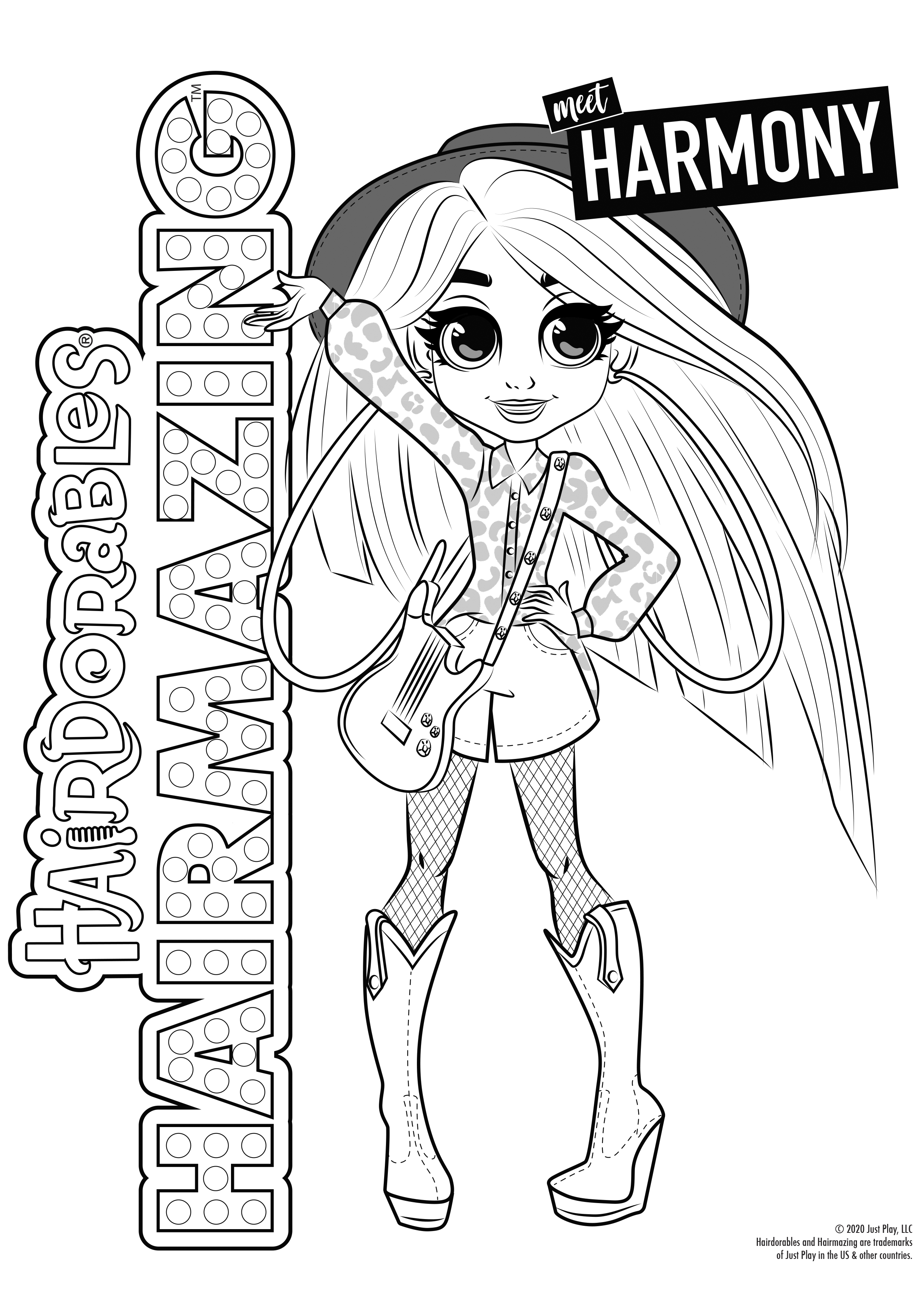 Hairdorables hairmazing coloring pages