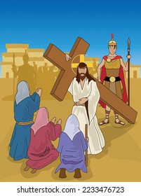 Via crucis mãs de vectores de stock y arte vectorial con licencia libres de regalãas