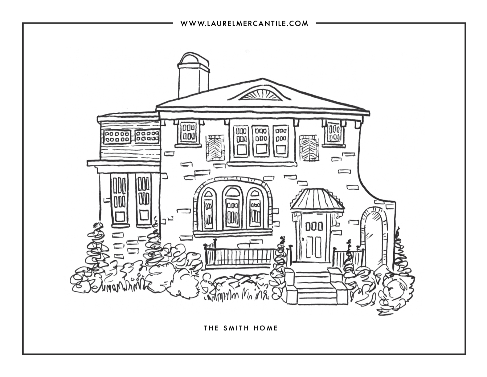 The smith house coloring sheet â laurel mercantile co