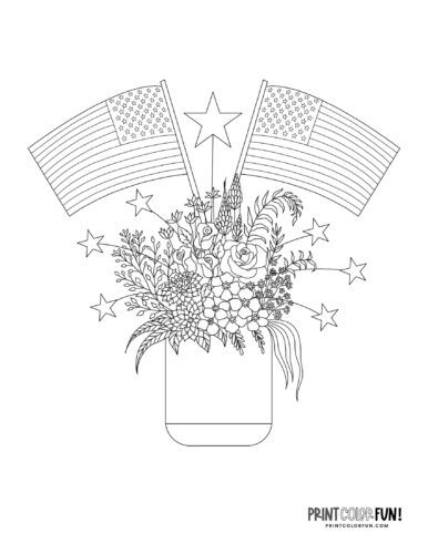 Fourth of july coloring pages independence day flags fireworks more at