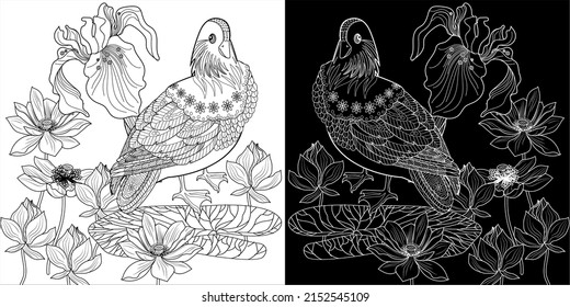 Duck colouring page royalty