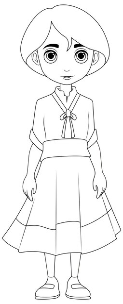 Page asian outline vectors illustrations for free download