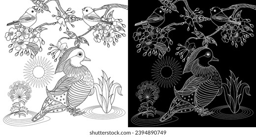 Swan coloring page images stock photos d objects vectors