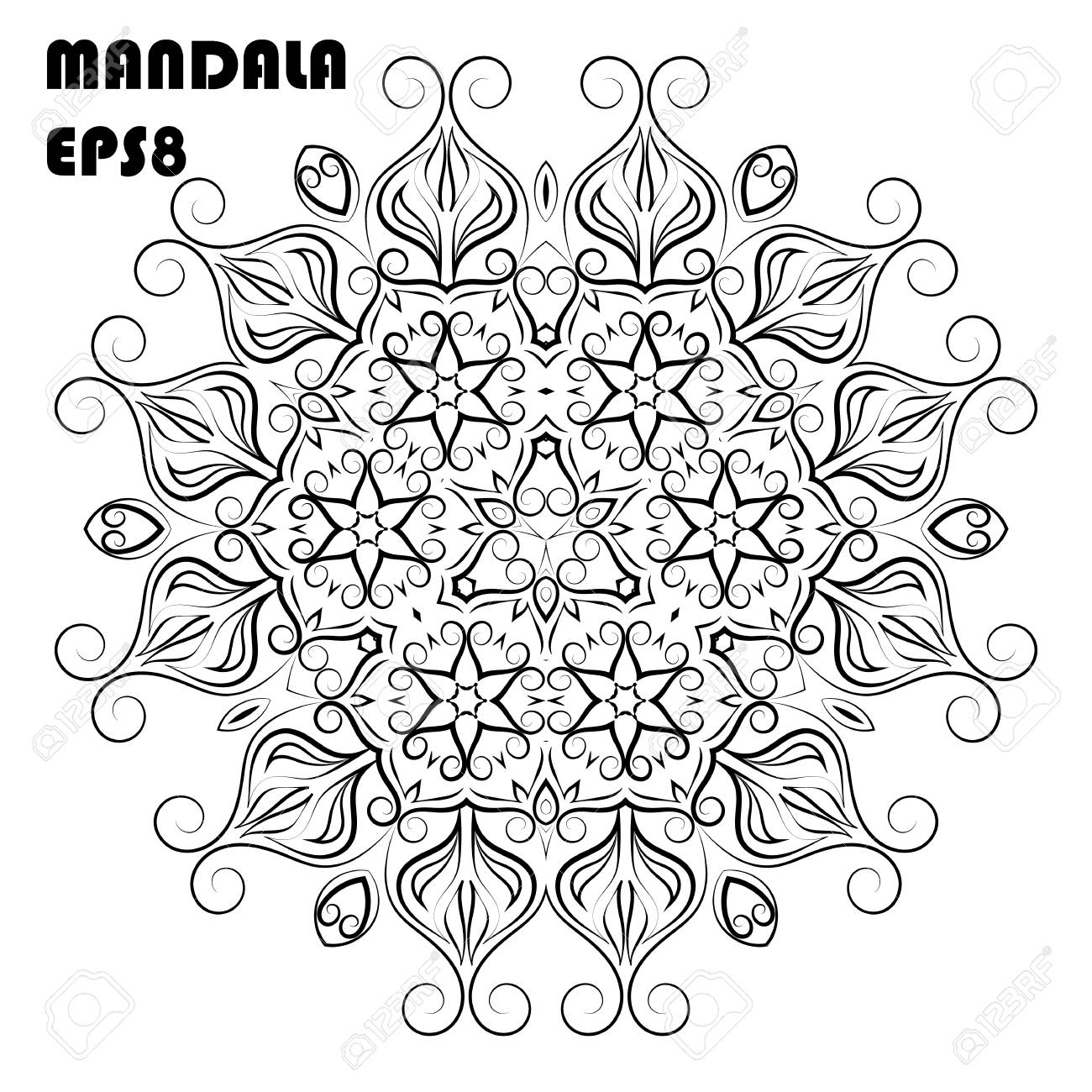Flower mandala vintage decorative elements oriental pattern islam arabic indian moroccan asian turkish mystic ottoman motifs coloring book element vector illustration royalty free svg cliparts vectors and stock illustration image
