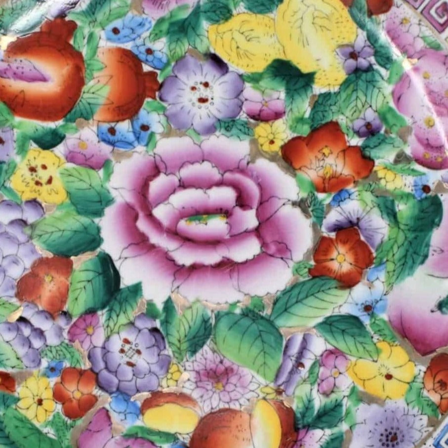 Decorative plate orientalasian millefleur multi