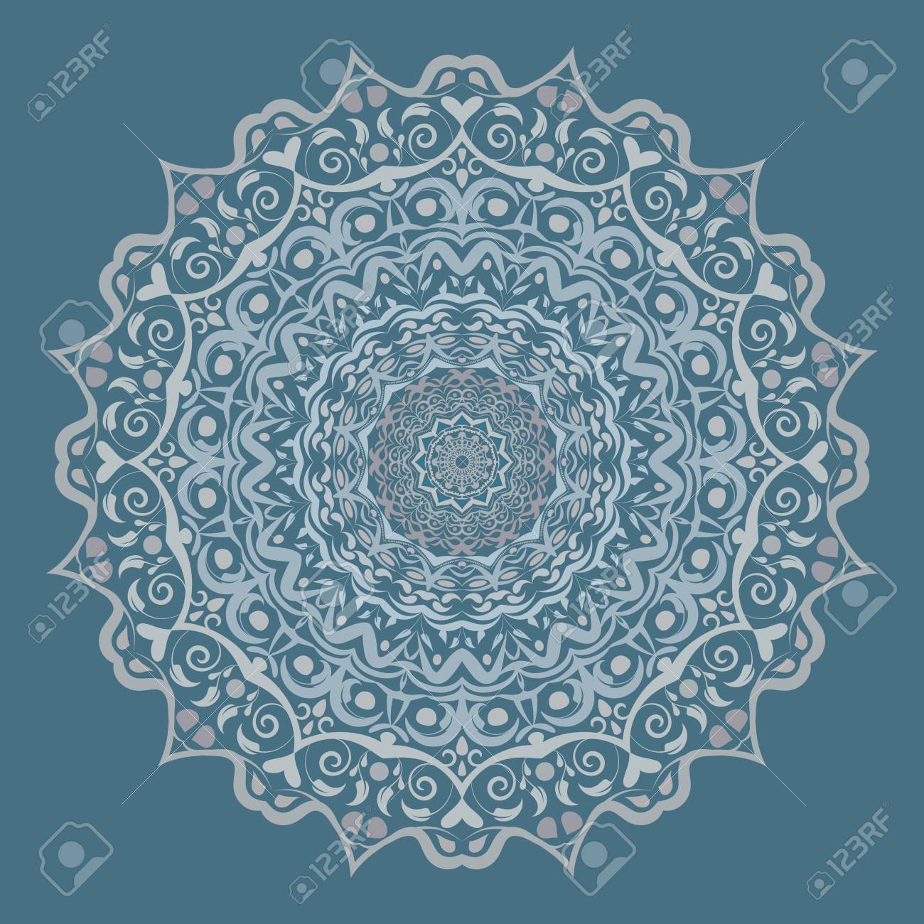 Vector hand drawn mandala art abstract pattern vintage decorative asian islam indian arabic turkish aztec elements coloring page template for background invitation birthday wedding cards royalty free svg cliparts vectors and stock