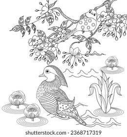 Ducks coloring page royalty