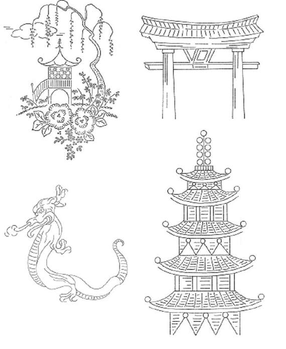 Vintage asian hand embroidery lovely geisha girls a pagoda bamboo bonsai peony dragon ginger jars pdf file emailed u