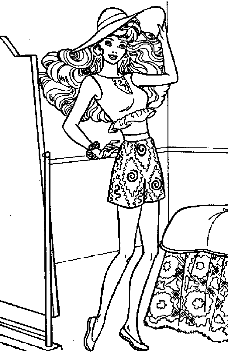 Free printable barbie coloring pages for kids