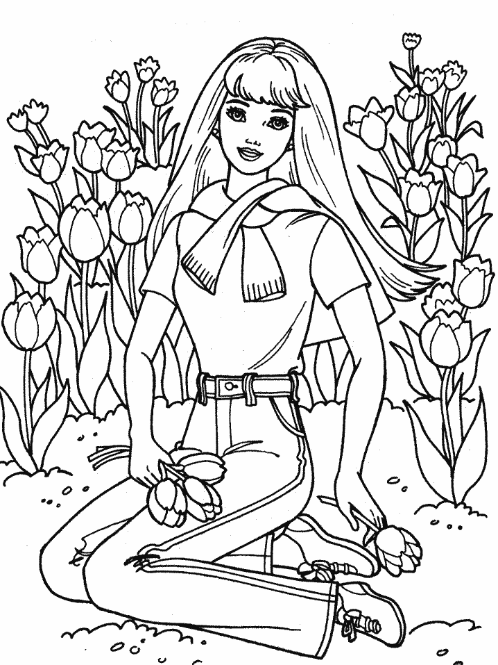 Free printable barbie coloring pages for kids