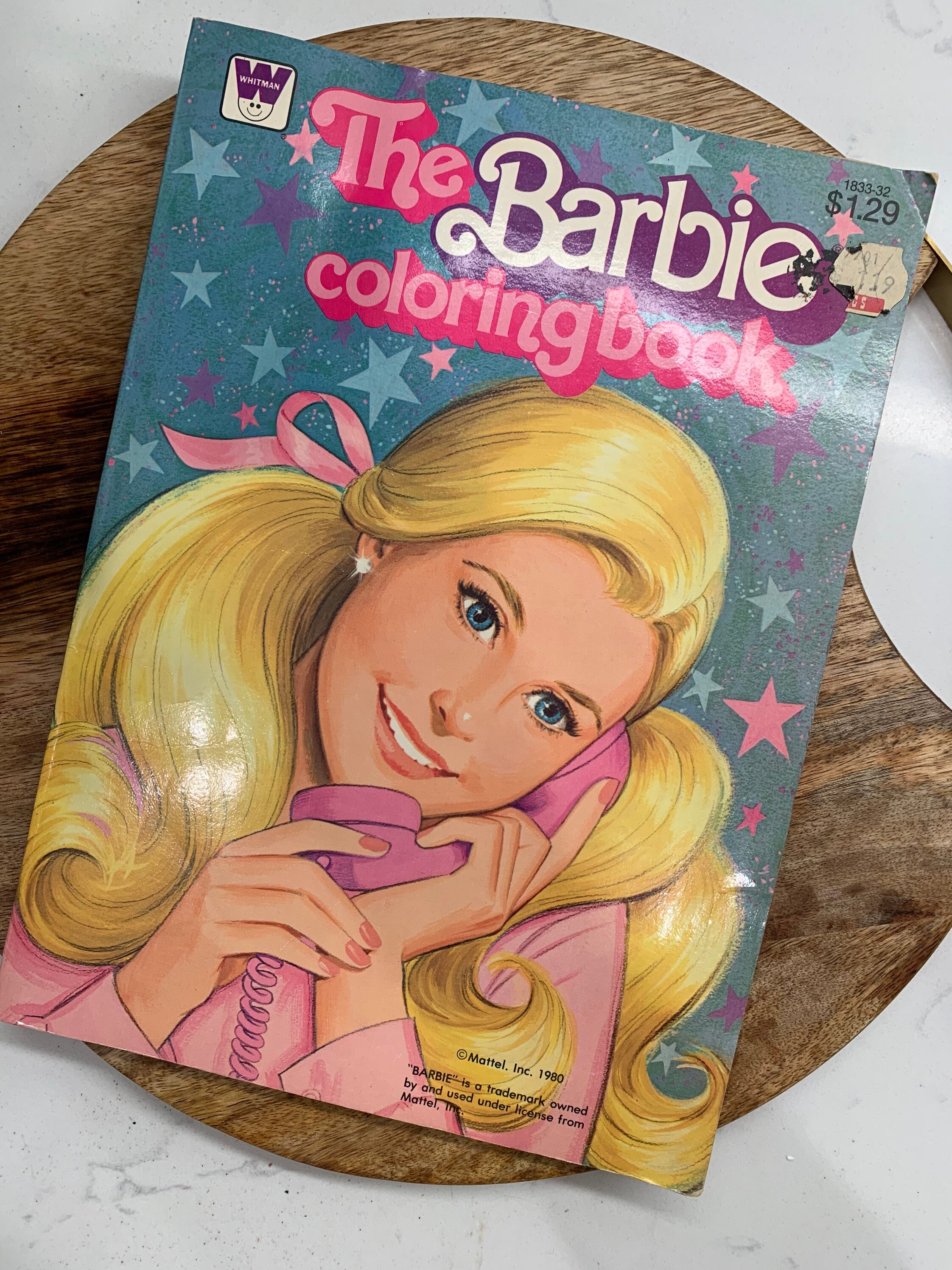 Mattel vintage barbie coloring book