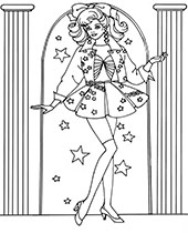 Barbie picture to print and color coloring page book