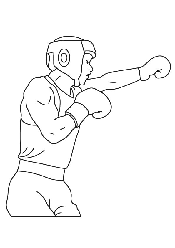 Boxing coloring pages