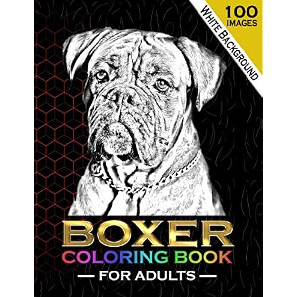 Boxer loring book for adults beautiful realistic drawings boxer dog loring book for adults relaxation x in doggy masterpieces design sbep books