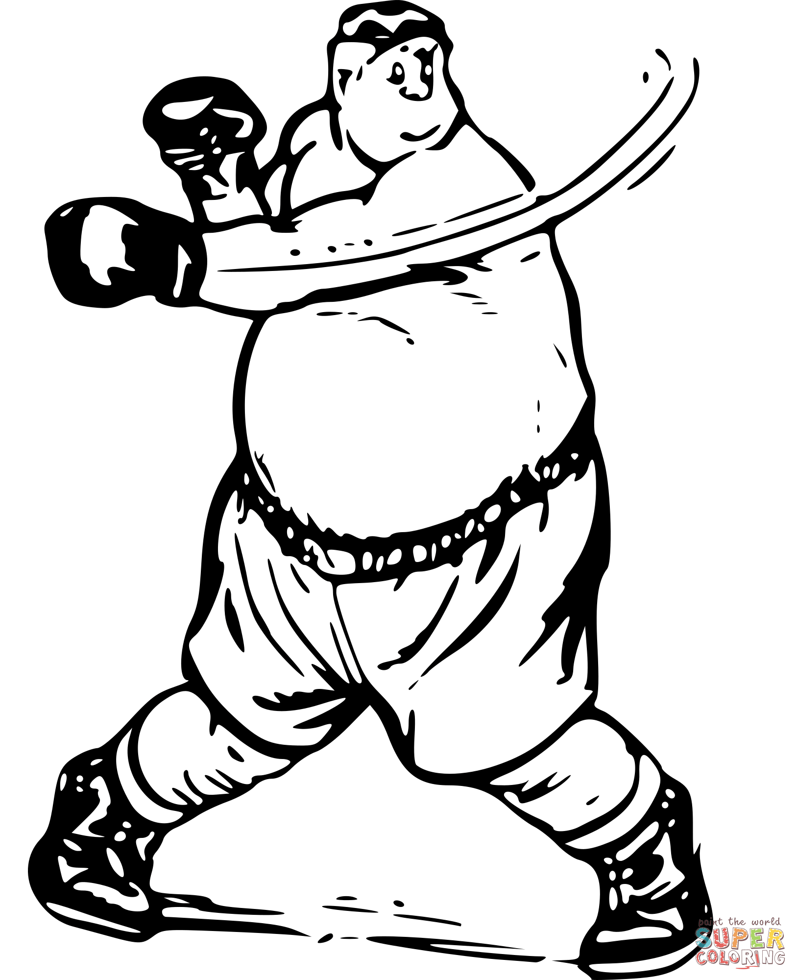 Vintage heavy boxer coloring page free printable coloring pages