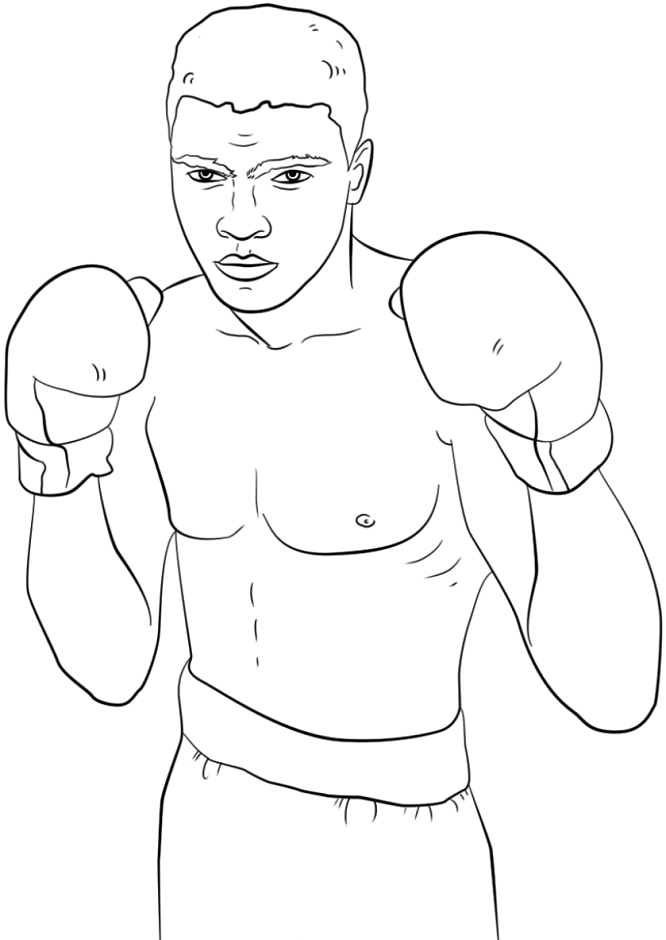 Boxing coloring pages