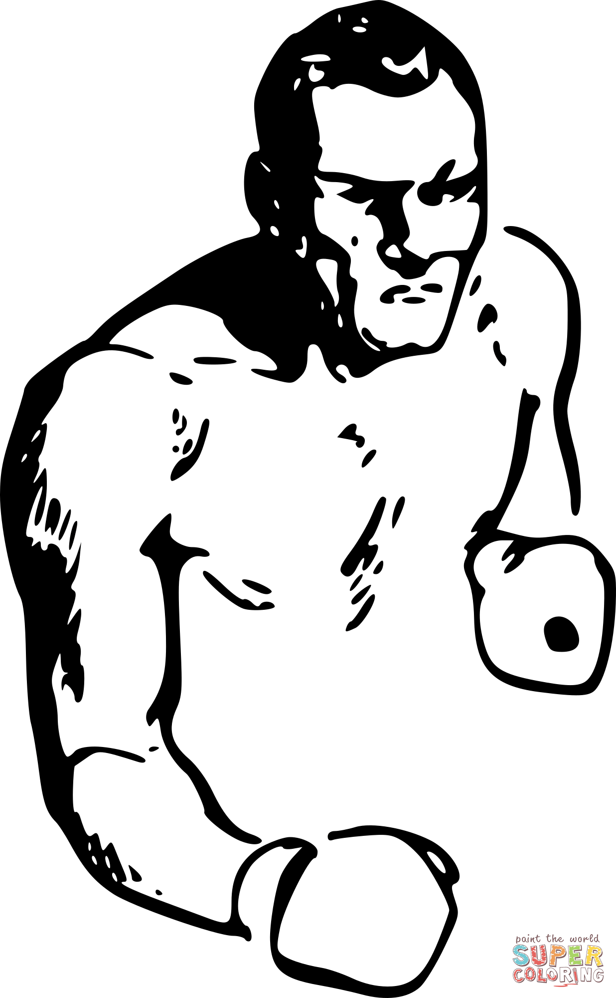 Vintage vintage boxer coloring page free printable coloring pages