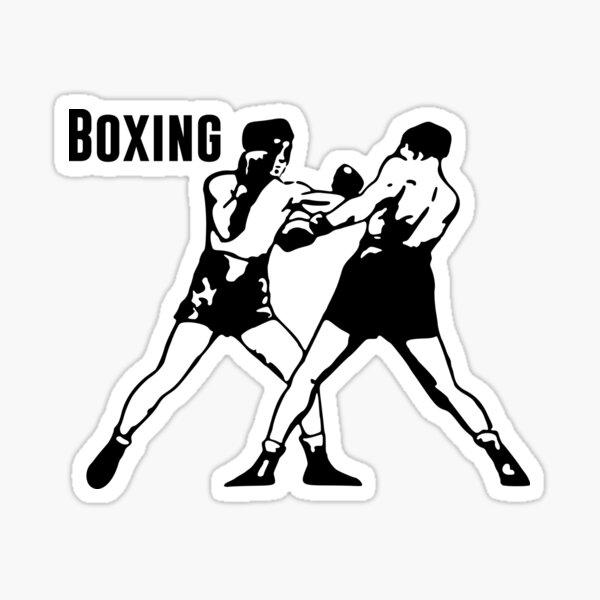 Boxing female boxer retro boxing gloves sticker by flofin