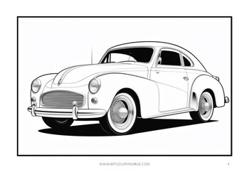 Vintage cars coloring pages vol pages instantly downloadable in pdf