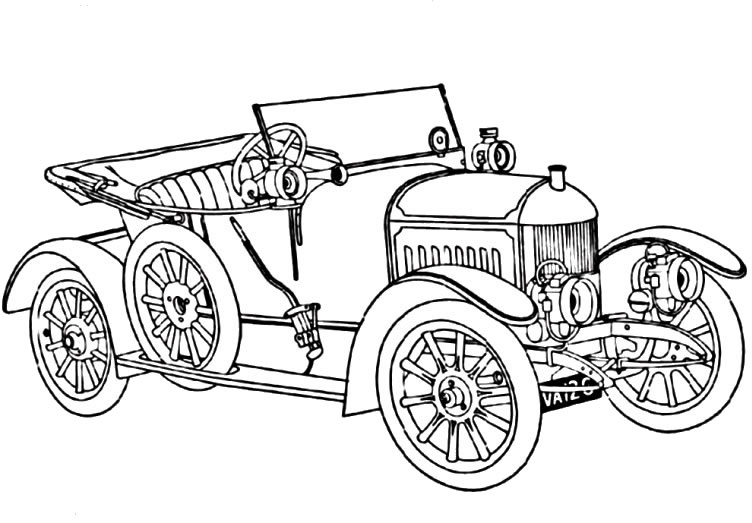 Vintagecars adult coloring pages