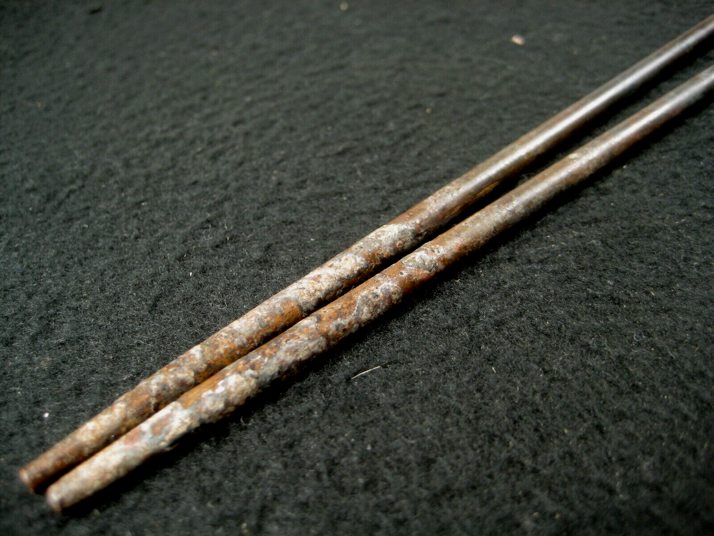 Antique japanese c chado hibashi fire chopstick bronze hex toppe â shoguns gallery