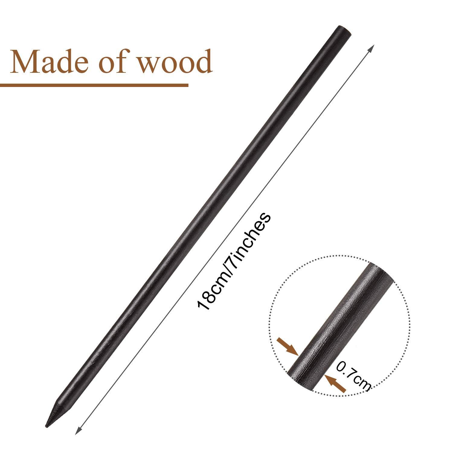 Willbond pieces vintage wood hair sticks pencil hair sticks chopstick hair clip black long hairpins chinese hair chopsticks for women and girls bun hairstyles decorative holder