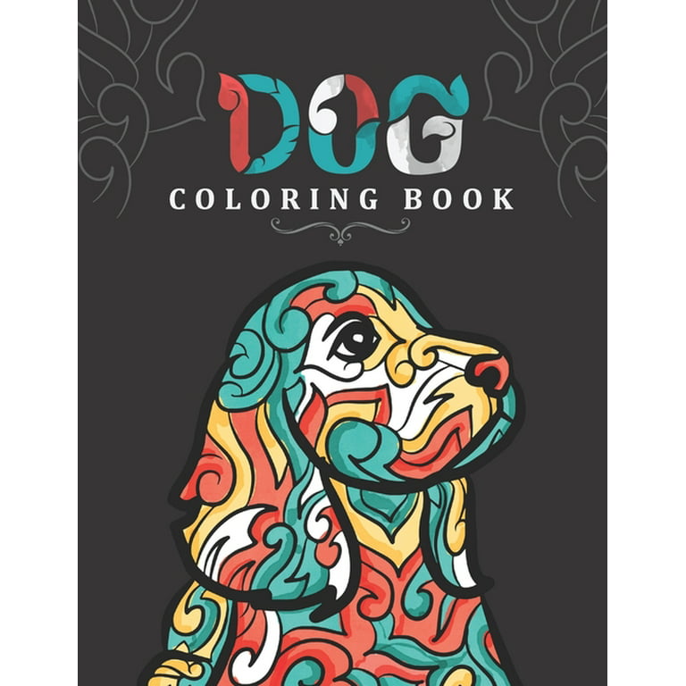 Dog coloring book adult coloring book featuring fun and relaxing dogs with antique thai art design paperback