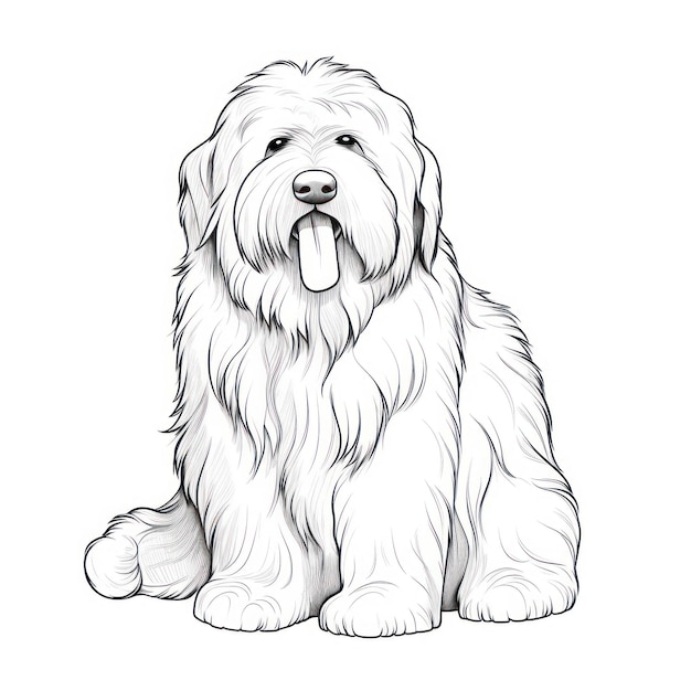 Premium ai image coloring pages for kids happy baby dog cartoon style