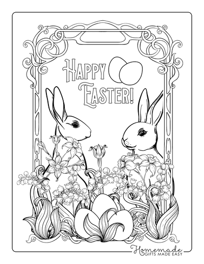 Free easter coloring pages for kids adults