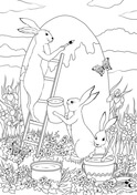 Vintage easter coloring book free coloring pages