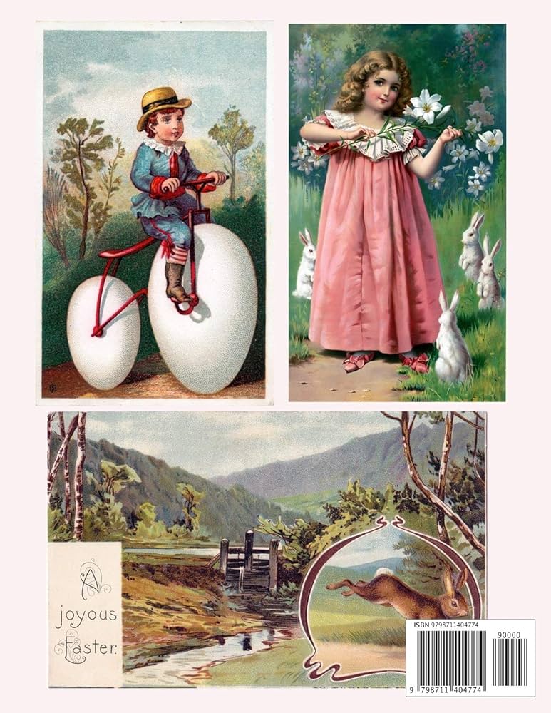The big happy vintage easter coloring book for adults fun coloring pages of vintage easter cards and scenes with eggs bunnies flowers baskets for teen and adult relaxation ashley ada