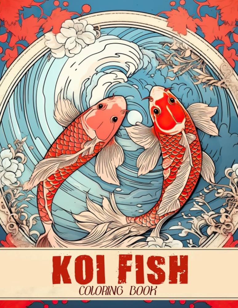 Koi fish coloring book beautiful japanese koi fish coloring pages anti