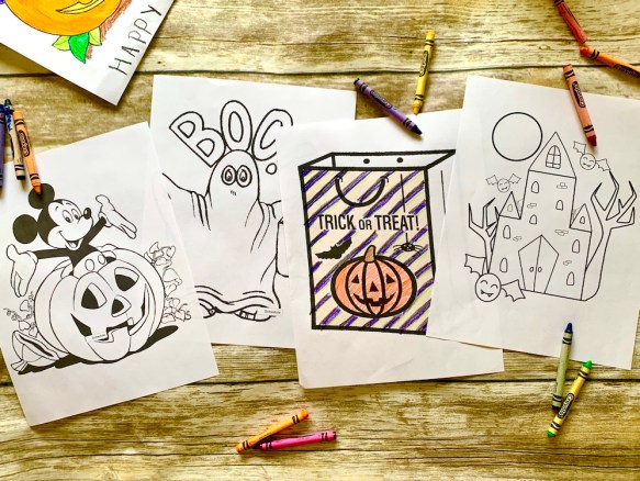 Free printable halloween loring pages for kids