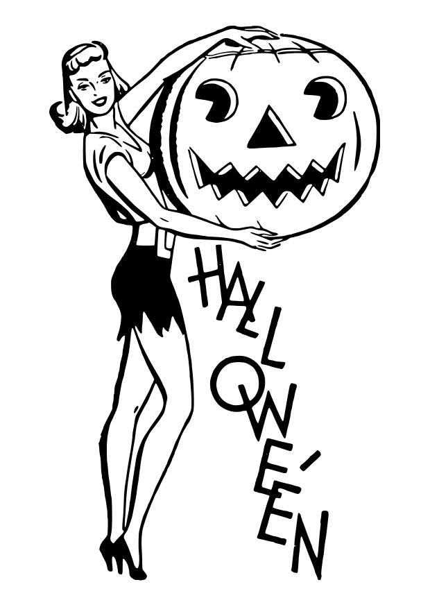 Coloring page halloween
