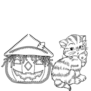 Vintage halloween coloring pages printable for free download