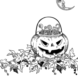 Vintage halloween coloring pages printable for free download