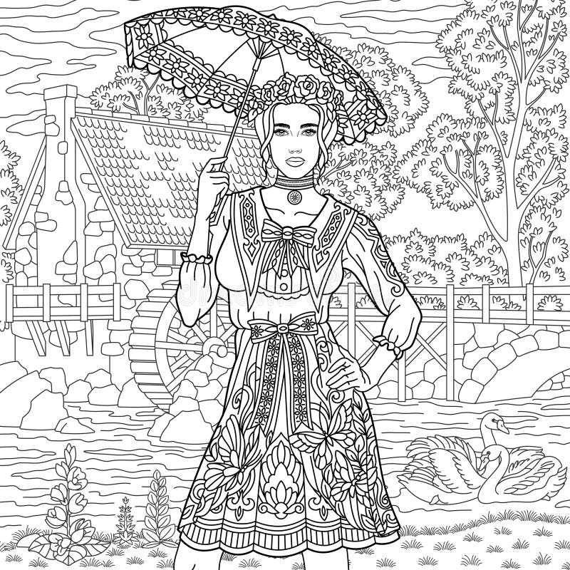 River colouring book stock illustrations â river colouring book stock illustrations vectors clipart