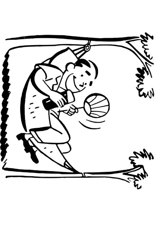 Coloring page man in hammock