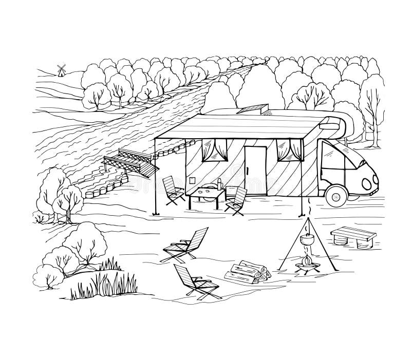 Hammock coloring stock illustrations â hammock coloring stock illustrations vectors clipart