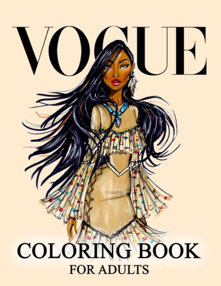 Vogue fashion coloring book for adults color hunt vintage fashion art illustrations collection inspirational designs for teens adults relieving stress relaxation rosaline rose rosaline books