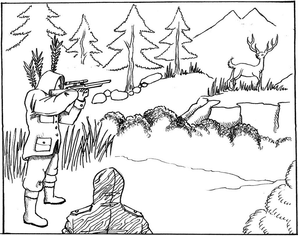 Free printable hunting coloring pages for kids