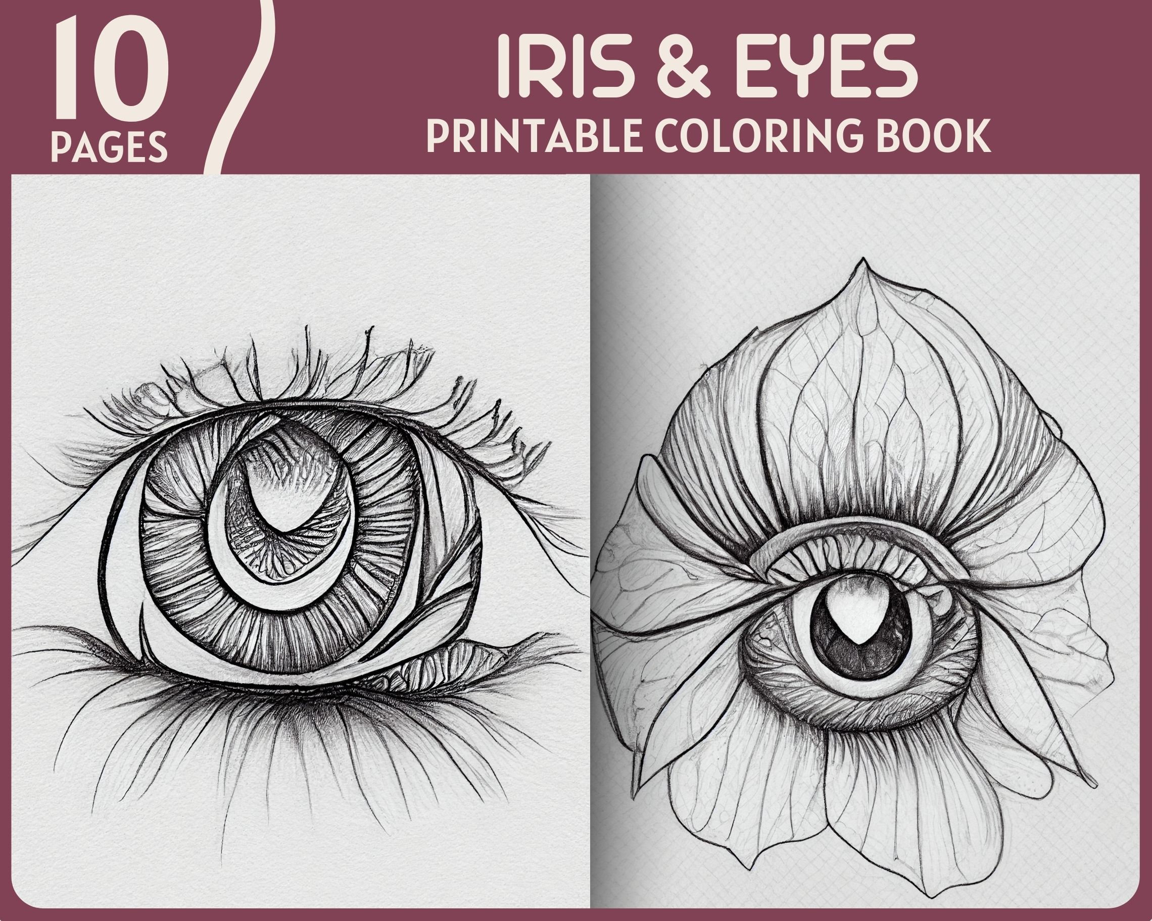 Iris coloring page