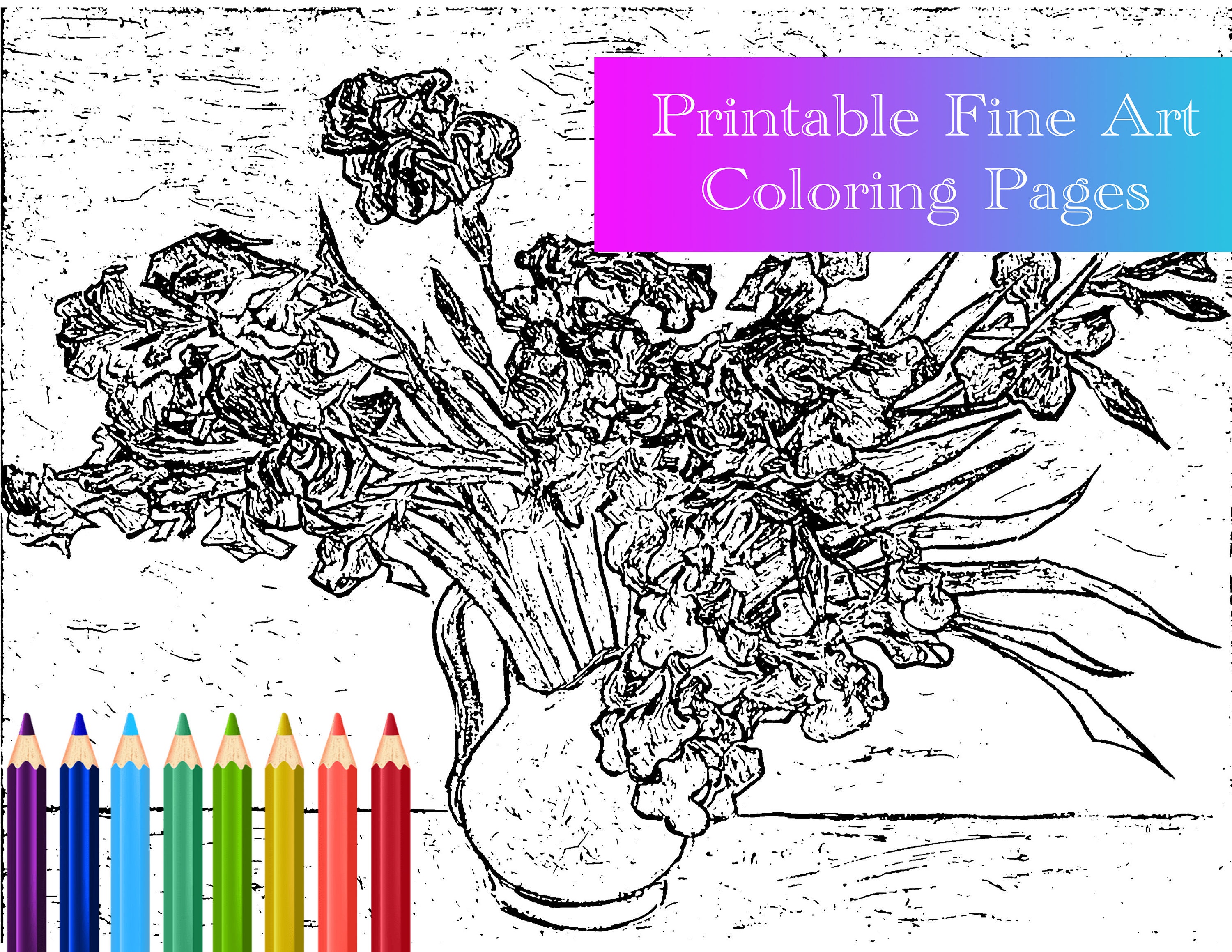Iris coloring page