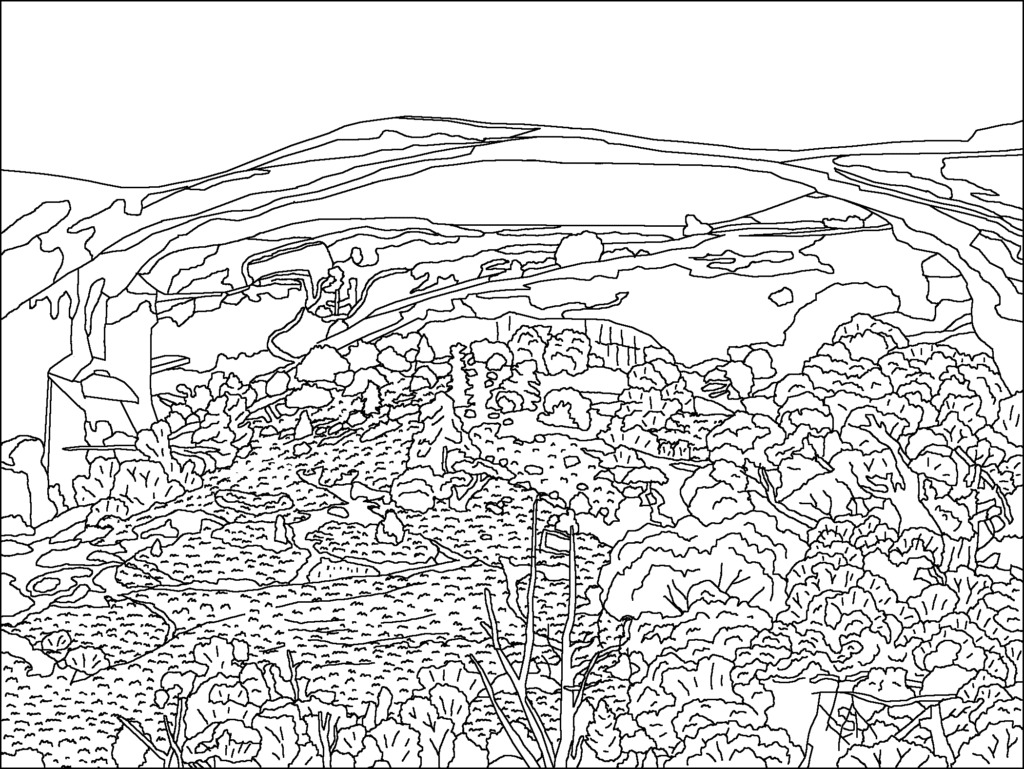 Landscape coloring pages