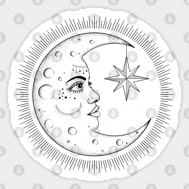 The moon vintage look